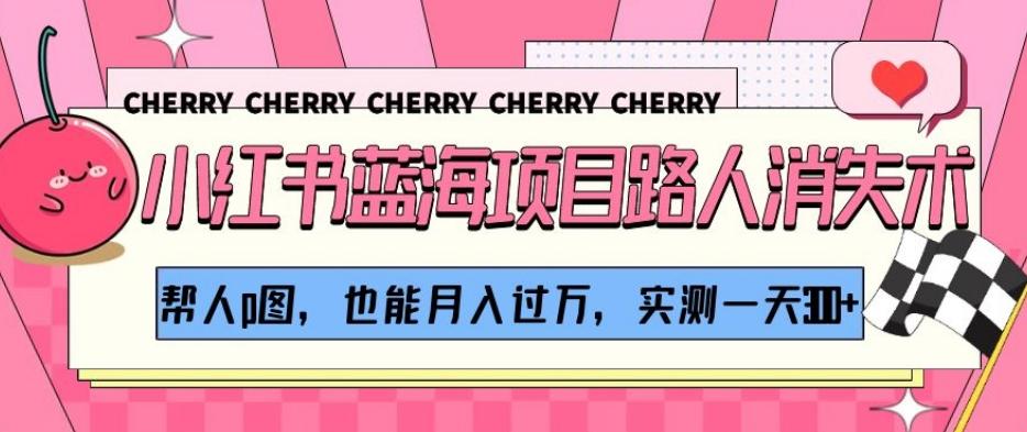小红书蓝海项目路人消失术，帮人p图，也能月入过万，实测一天300+【揭秘】-Ai创业网