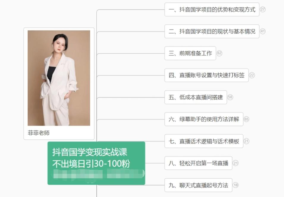 抖音国学变现项目：不出境日引30-100粉实战课程-Ai创业网