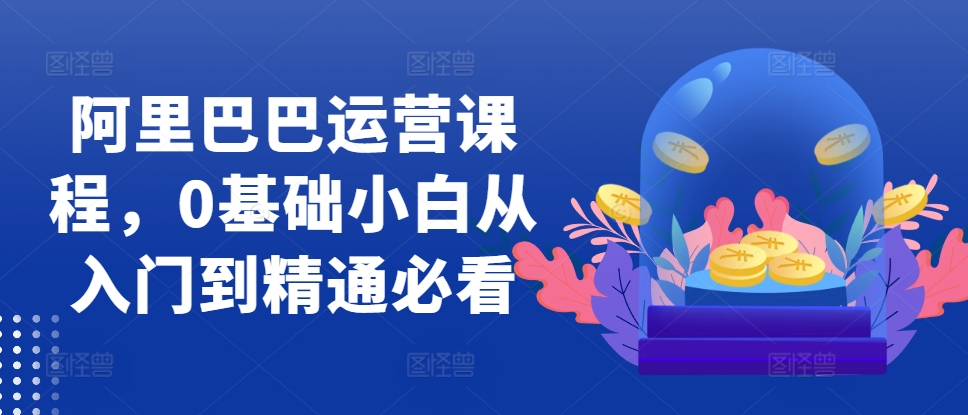 阿里巴巴运营课程，0基础小白从入门到精通必看-Ai创业网