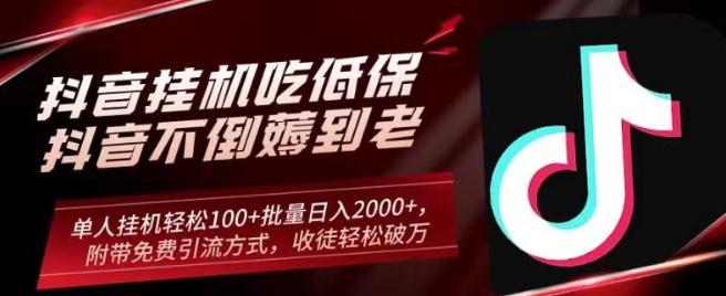 抖音挂机吃低保项目，单人挂机轻松100+批量日入2000+，附带免费引流方式，收徒轻松破万-Ai创业网