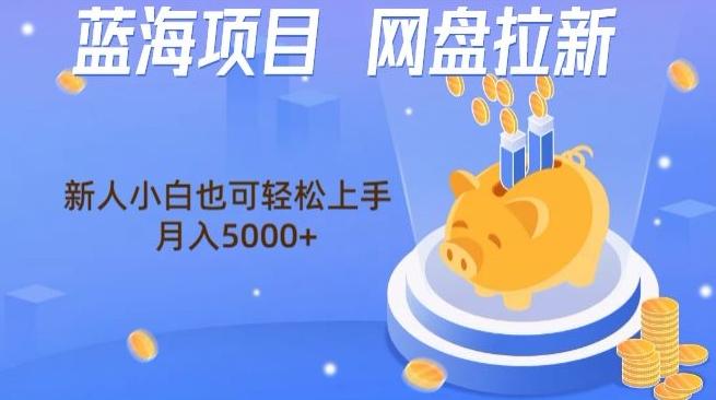蓝海项目网盘拉新，新人小白也可操作，每月收入5000+-Ai创业网