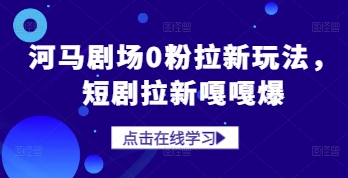 河马剧场0粉拉新玩法，短剧拉新嘎嘎爆-Ai创业网