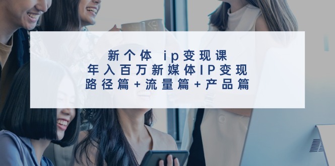 新个体ip变现课，年入百万新媒体IP变现，路径篇+流量篇+产品篇-Ai创业网