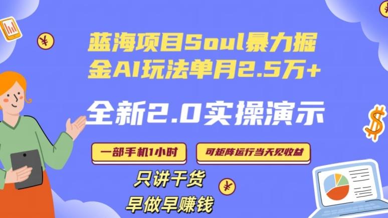Soul怎么做到单月变现25000+全新2.0AI掘金玩法全程实操演示小白好上手【揭秘】-Ai创业网