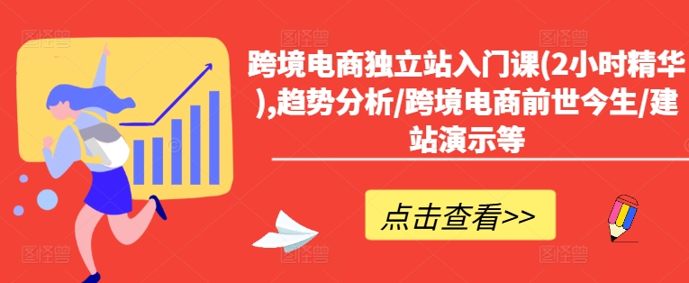 跨境电商独立站入门课(2小时精华),趋势分析/跨境电商前世今生/建站演示等-Ai创业网