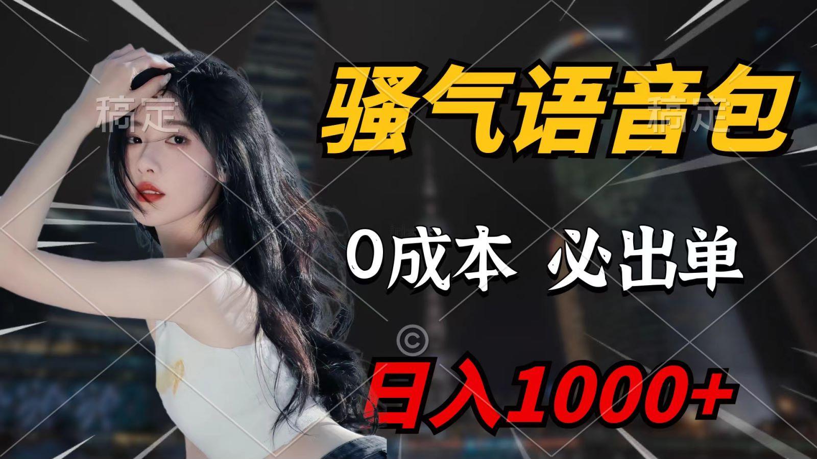(9701期)骚气语音包，0成本一天1000+，闭着眼也能出单，详细教程！-Ai创业网