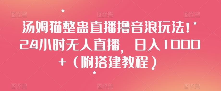 汤姆猫整蛊直播撸音浪玩法！24小时无人直播，日入1000+（附搭建教程）【揭秘】-Ai创业网