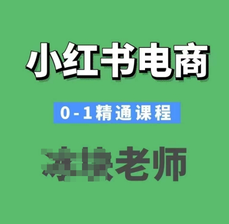 小红书电商0-1精通课程，小红书开店必学课程-Ai创业网
