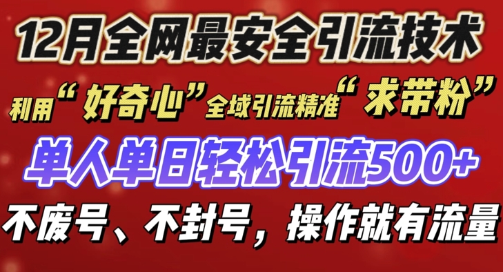 12 月份全网最安全引流创业粉技术来袭，不封号不废号，有操作就有流量【揭秘】-Ai创业网