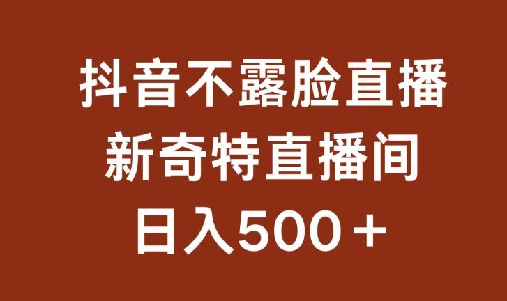 不露脸挂机直播，新奇特直播间，日入500+【揭秘】-Ai创业网