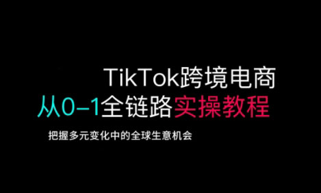 TikTok跨境电商从0-1全链路全方位实操教程，把握多元变化中的全球生意机会-Ai创业网
