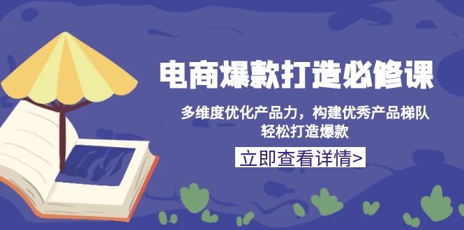 电商爆款打造必修课：多维度优化产品力，构建优秀产品梯队，轻松打造爆款-Ai创业网