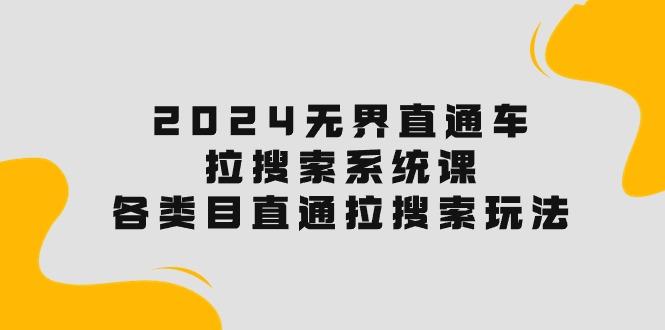 2024无界直通车·拉搜索系统课：各类目直通车 拉搜索玩法！-Ai创业网