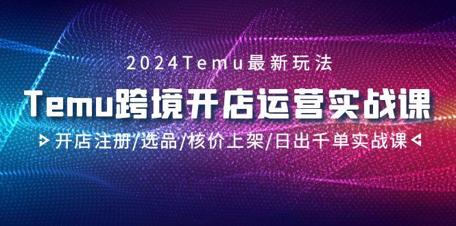2024Temu跨境开店运营实战课，开店注册/选品/核价上架/日出千单实战课-Ai创业网