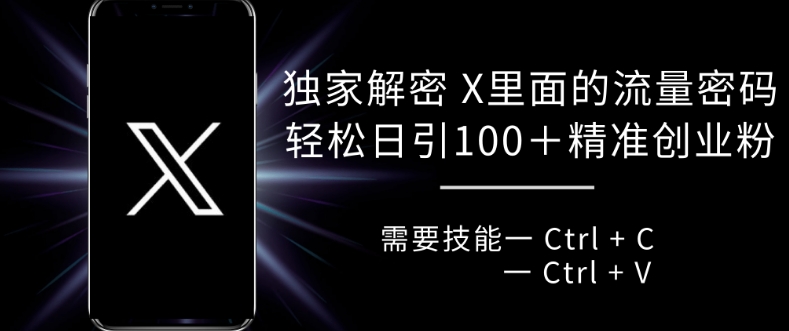 独家解密 X 里面的流量密码，复制粘贴轻松日引100+-Ai创业网