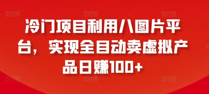 冷门项目利用八图片平台，实现全目动卖虚拟产品日赚100+【揭秘】-Ai创业网