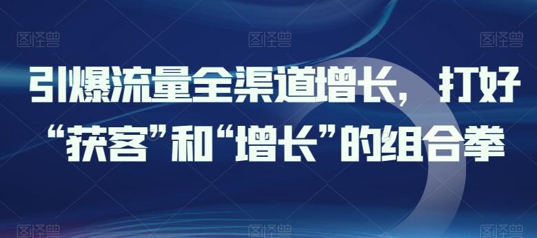 引爆流量全渠道增长，打好“获客”和“增长”的组合拳-Ai创业网