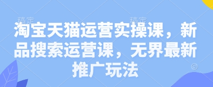 淘宝天猫运营实操课，新品搜索运营课，无界最新推广玩法-Ai创业网