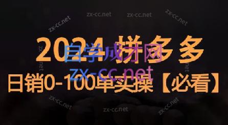 恒哥·2024拼多多日销0-100单实操-Ai创业网