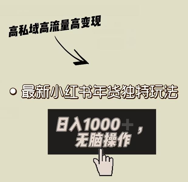 小红书年货独特玩法，高私域高流量高变现，日入1000+小白易上手-Ai创业网