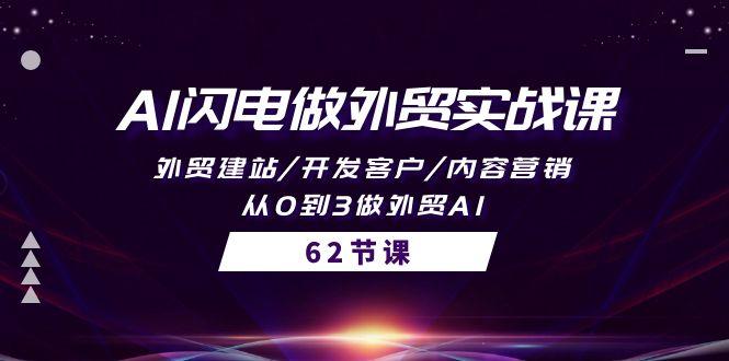 (10049期)AI闪电做外贸实战课，外贸建站/开发客户/内容营销/从0到3做外贸AI-62节-Ai创业网