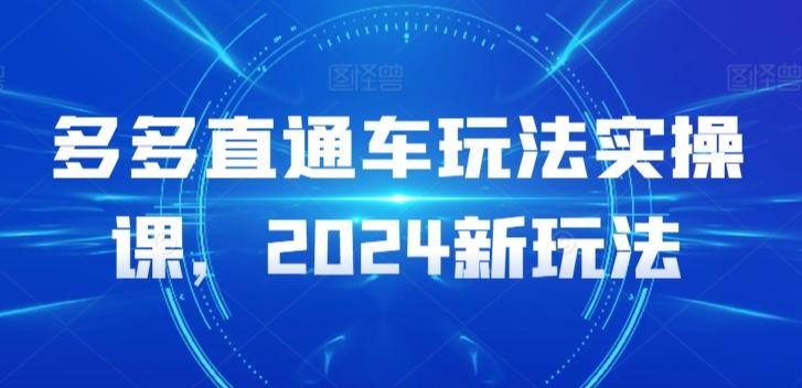 多多直通车玩法实操课，2024新玩法-Ai创业网