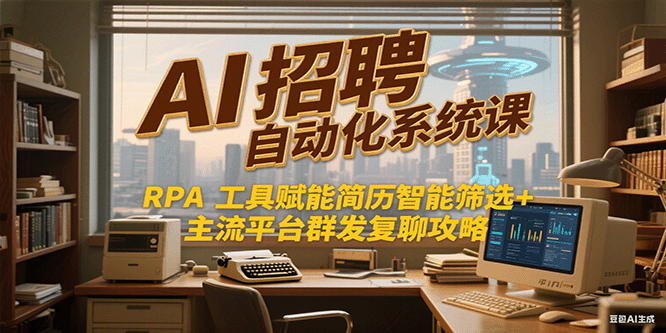 AI招聘自动化系统课，RPA工具赋能简历智能筛选+主流平台群发复聊全攻略-Ai创业网