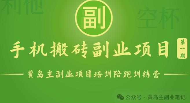 手机搬砖小副业项目训练营1.0，实测1小时收益50+，一部手机轻松日入100+-Ai创业网