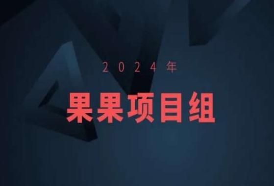 2024年果果项目组项目合集-果果最新项目-Ai创业网