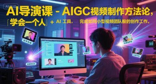 AI导演课-AIGC视频制作方法论，学会一个人+AI工具，完成如同小型视频团队般的创作工作，实现导演梦-Ai创业网