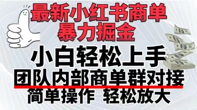 最新小红书商单，暴力掘金，单月稳定变现3W+-Ai创业网