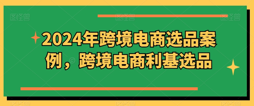 2024年跨境电商选品案例，跨境电商利基选品(更新)-Ai创业网