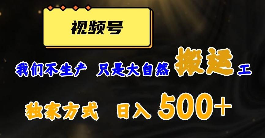 视频号轻松搬运日赚500+，一个1分钟1条原创视频【揭秘】-Ai创业网