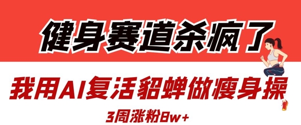 健身赛道杀疯了？我用AI复活貂蝉做瘦身操，3周涨粉8W-Ai创业网