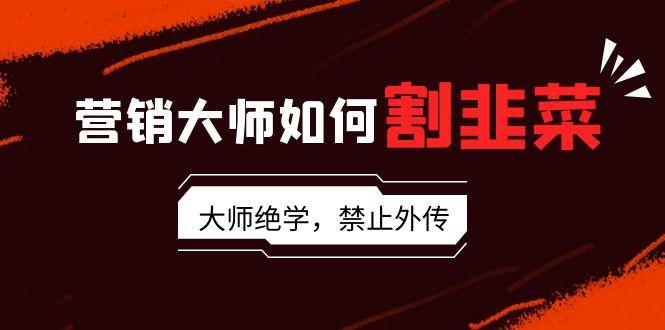 营销大师如何割韭菜：流量大师/讲故事大师/话术大师/卖货大师/成交大师/…-Ai创业网