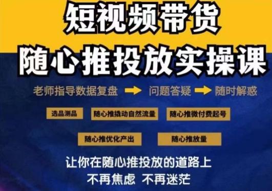 2024好物分享随心推投放实操课，随心推撬动自然流量/微付费起号/优化产出-Ai创业网