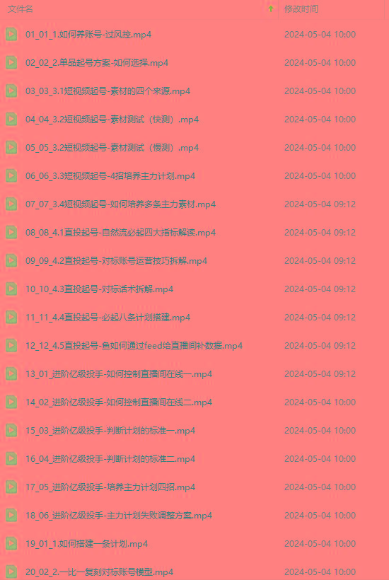 图片[1]-2024单品正价起号，直播素材投流选品：选品课+投流课+素材课+卡首屏/100节-Ai创业网