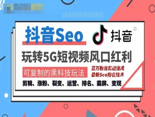 抖音SEO引流培训课程-抓住抖音风口，实现搜索排名，获取精准流量，快速成交变现-Ai创业网