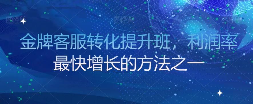金牌客服转化提升班，利润率最快增长的方法之一-Ai创业网