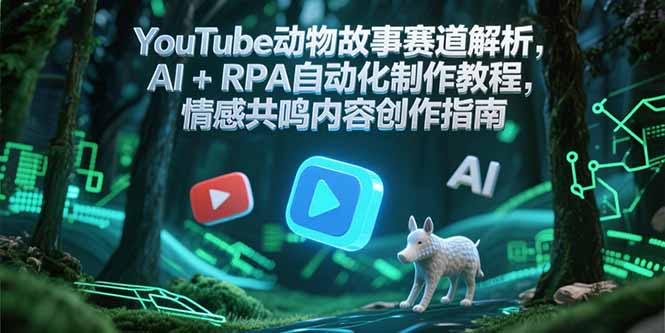 YouTube动物故事赛道解析，AI+RPA自动化制作教程，情感共鸣内容创作指南-Ai创业网