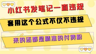 小红书发笔记一直违规，套用这个公式不仅不违规，来的还都是精准的付费粉-Ai创业网