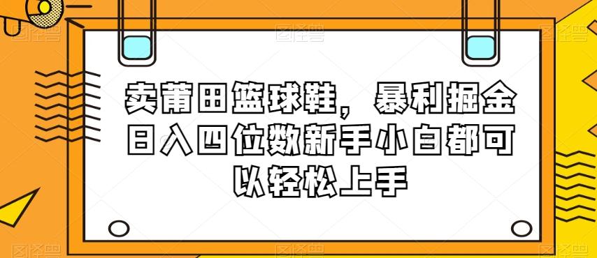 卖莆田篮球鞋，暴利掘金日入四位数新手小白都可以轻松上手【揭秘】-Ai创业网
