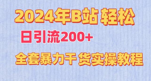 2024年B站轻松日引流200+的全套暴力干货实操教程【揭秘】-Ai创业网