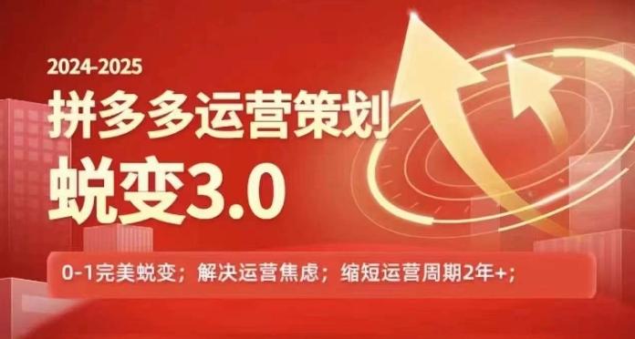 2024-2025拼多多运营策略蜕变3.0，0~1完美蜕变，解决信息焦虑-Ai创业网