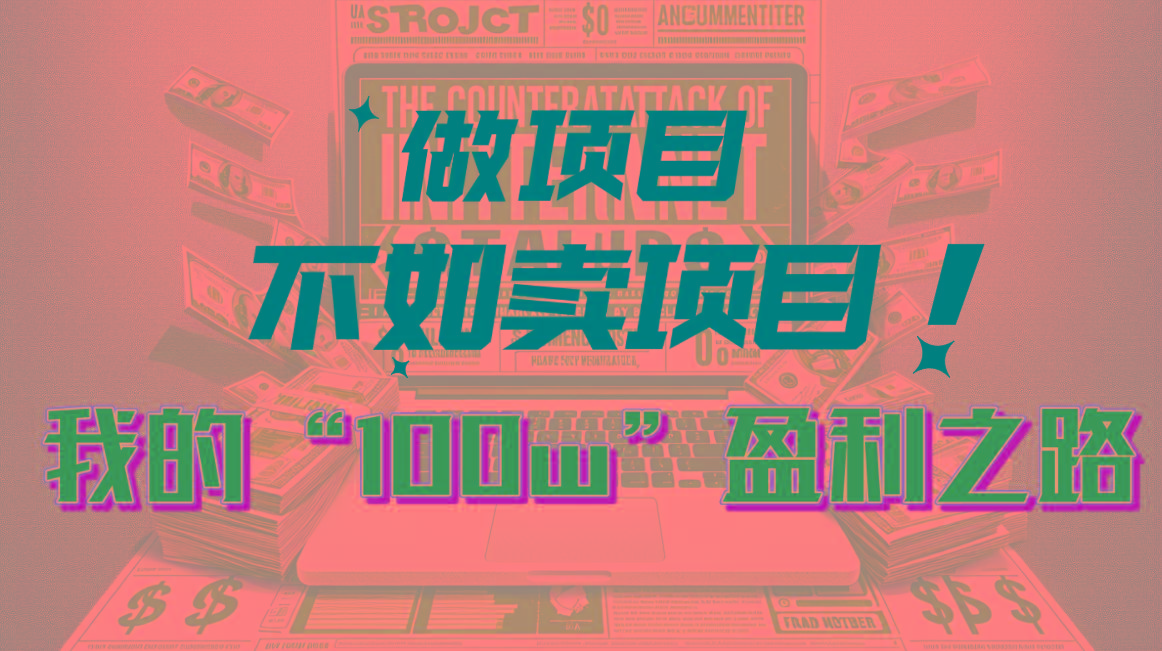 为什么做项目不如卖项目？我的100W+盈利之路-Ai创业网
