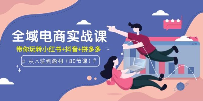 (9529期)全域电商实战课：从入驻到盈利，带你玩转小红书+抖音+拼多多(80节课)-Ai创业网