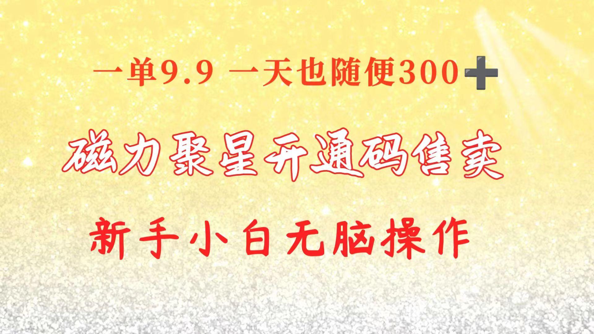 快手磁力聚星码信息差 售卖  一单卖9.9  一天也轻松300+ 新手小白无脑操作-Ai创业网