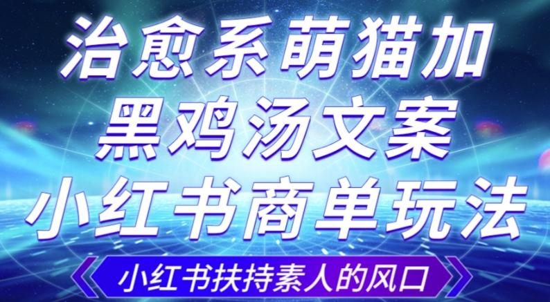 治愈系萌猫加+黑鸡汤文案，小红书商单玩法，3~10天涨到1000粉，一单200左右-Ai创业网
