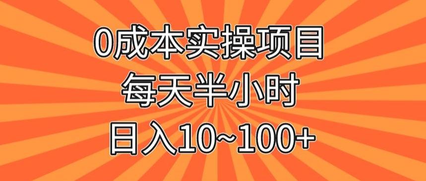 0成本实操项目，每天半小时，日入10~100+-Ai创业网