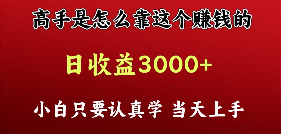 看高手是怎么赚钱的，一天收益至少3000+以上，小白当天上手-Ai创业网